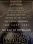 Star Wars colour 14x11 inch photo signed by FIVE actors who have appeared in a Star Wars movie,