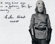 Star Wars A New Hope B&W 8x10 photo signed by actress Eileen Roberts (Mosep) who has also