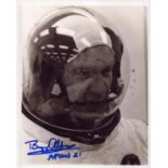 Apollo 11 Buzz Aldrin signed 10x8 inch black and white photo. Signed by Buzz 29th Oct 2005 at