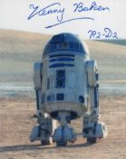 Star Wars colour 8x10 photo signed by the late Kenny Baker as R2-D2