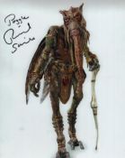 Star Wars Revenge of the Sith colour 8x10 photo signed by actor Richard Stride as Poggle