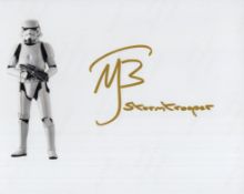 Star Wars Stormtrooper actor Matthew Beauman-Jones signed B&W 8x10 photo.