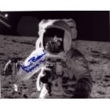 Apollo 12 Astronaut Al Bean signed 10x8 inch black and white photo. Holding ESC on the moon 1969.