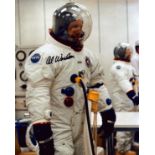 Apollo 15 Astronaut Al Worden signed 10x8 inch colour photo suiting up 1971. From Autograph Club