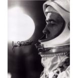 Gemini 4 Astronaut James McDivitt signed 10x8 inch black and white photo close up of James