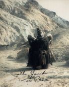 Star Wars A New Hope colour 8x10 photo signed by actor the late Alan Fernandes as a Tusken Raider