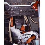 Apollo 15 Astronaut Al Worden signed 10x8 inch colour Command Module simulation 1971. From Autograph