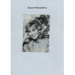 Susan Hampshire signed 6x4inch black and white photo. TV/Film, Entertainment autograph.