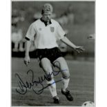 David Burrows signed 10x8 inch black and white photo pictured in action for England B.