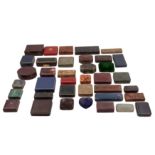 A group of antique jewellery boxes