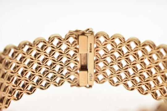 9ct gold mesh bracelet - Image 5 of 8