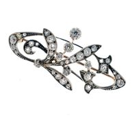 Early 20th century Belle Epoque diamond brooch