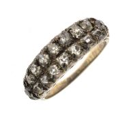 Early 19th century diamond two-row half eternity ring