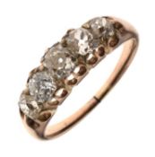 Diamond five-stone ring
