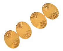 George V pair of 18ct gold cufflinks