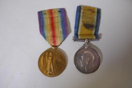 WWI Medal group, War & Victory Medal awarded to K-49979 G. Allen, Sto.2 RN