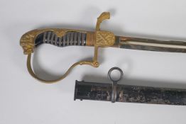 A German WWI Artillery Officer's sword by Alexander Coppel of Solingen, with lion's head pommel