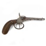 19th century side by side percussion pistol