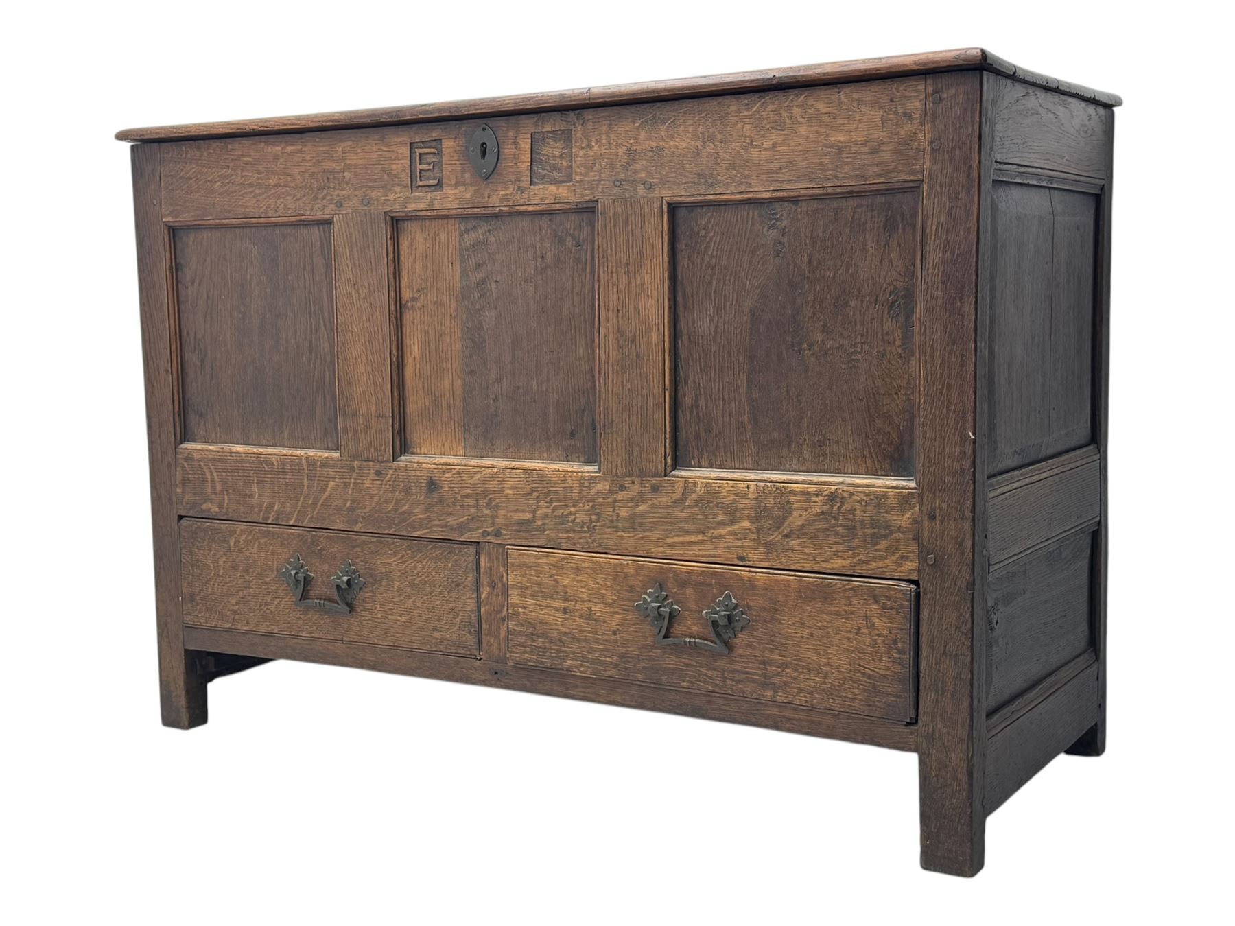 18th century oak mule chest - Image 4 of 7