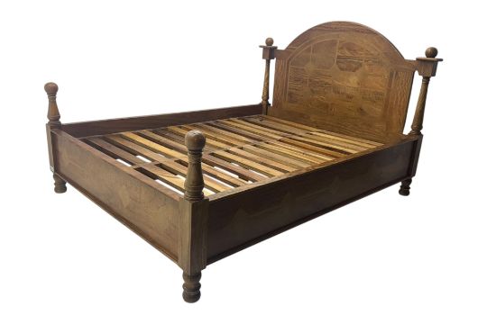 Contemporary mango wood bed frame - Image 2 of 10