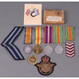 A pair of medals comprising British War medal and Victory medal to 215824 Private R J Clinick Labour