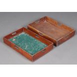 A pair of 19th Century mahogany butler's trays 10cm h x 59cm w x 38cm d