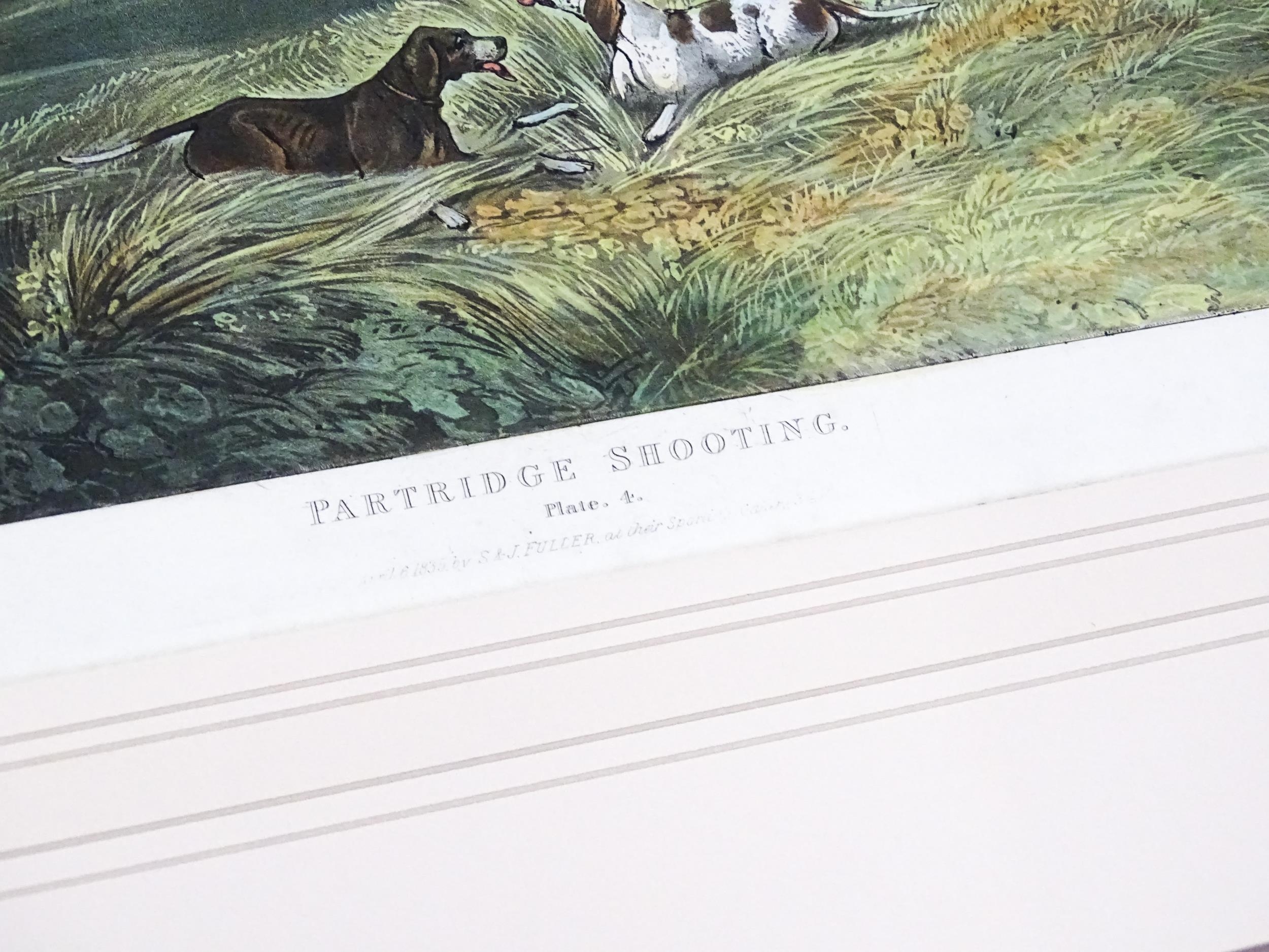After Henry Alken, Aquatint engravings with hand colouring, Plates 1 - 4 titled Pheasant Shooting. - Image 9 of 19
