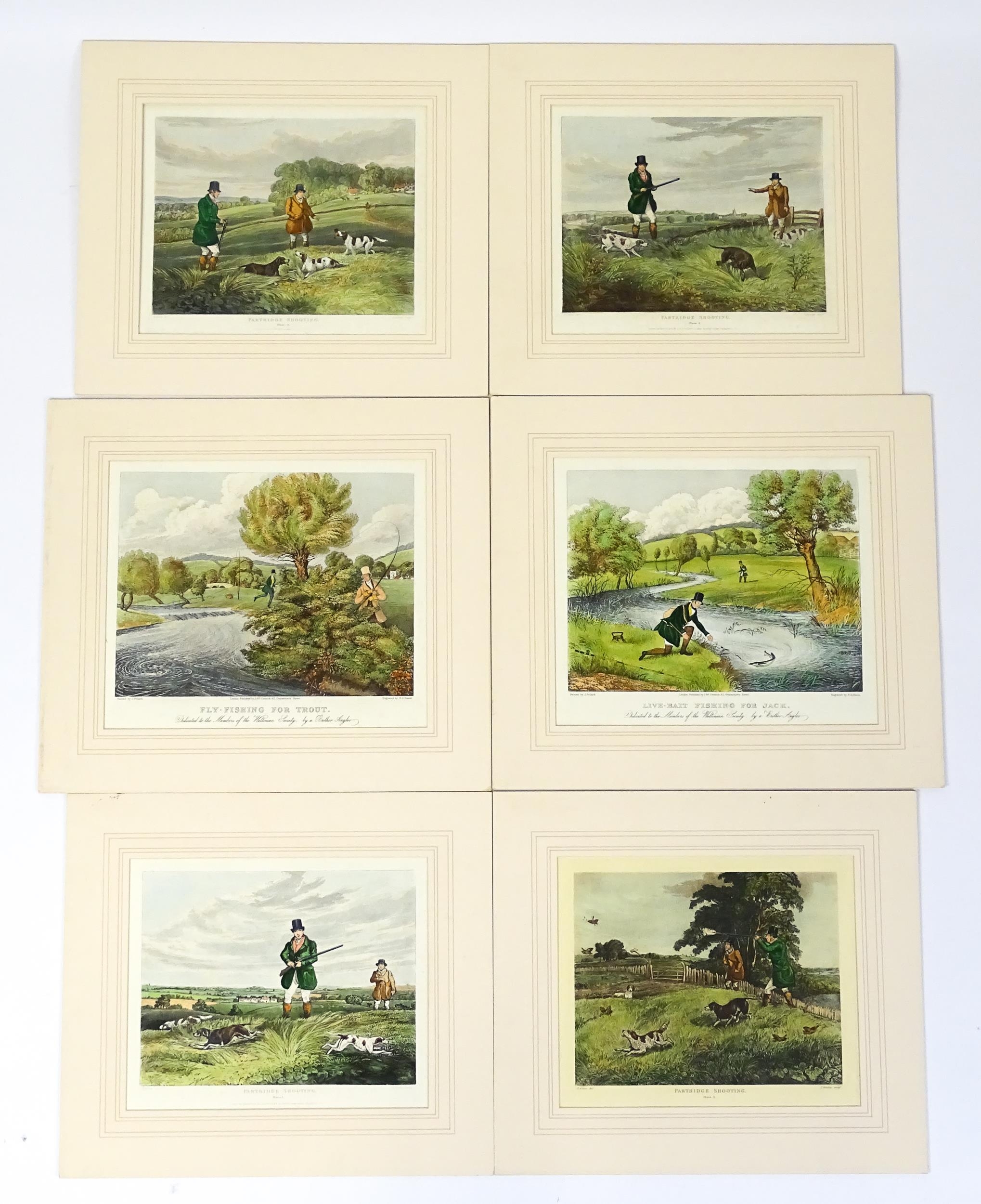 After Henry Alken, Aquatint engravings with hand colouring, Plates 1 - 4 titled Pheasant Shooting. - Image 2 of 19