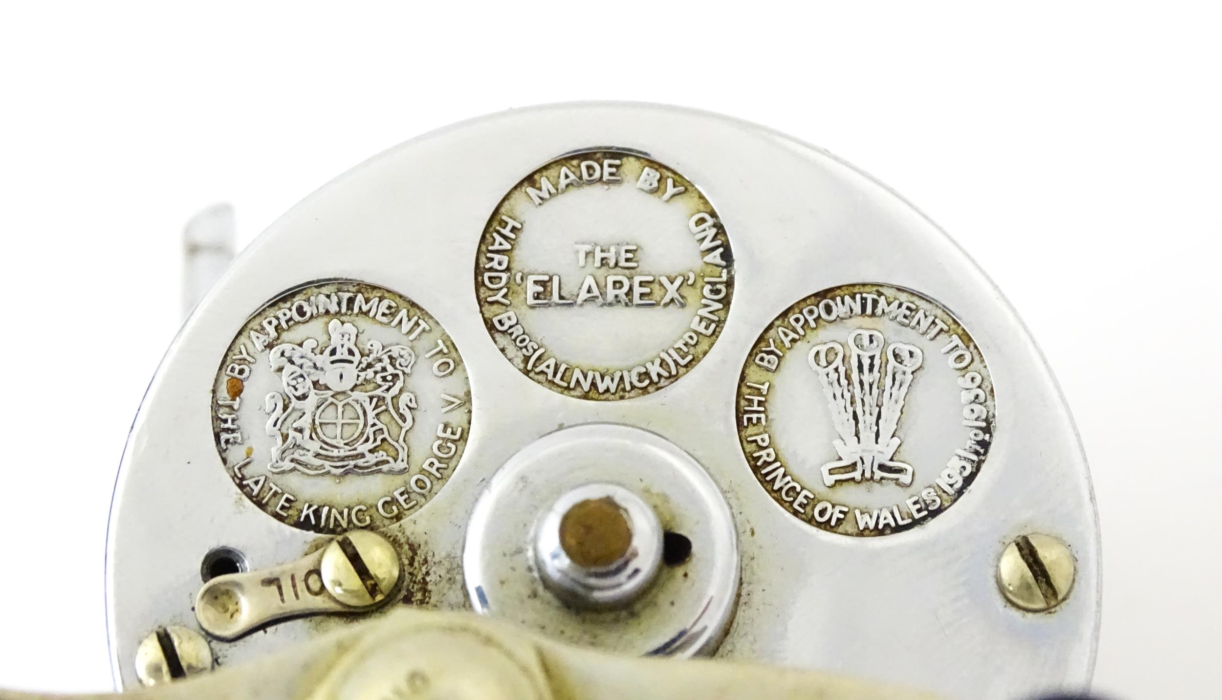 A cased mid 20thC Hardy Bros. Elarex multiplier bait-casting fishing reel. Approx 4 1/4" wide Please - Image 6 of 9