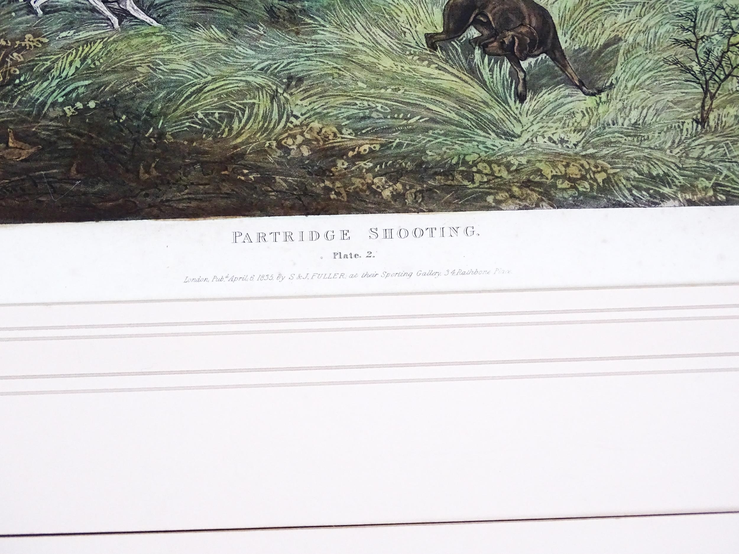 After Henry Alken, Aquatint engravings with hand colouring, Plates 1 - 4 titled Pheasant Shooting. - Image 12 of 19