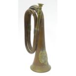 Militaria : an early to mid 20thC British Army bugle bearing the regimental insignia of the Argyll &