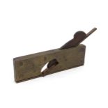 A small brass early 20thC carpentry woodworking rebate plane, approx 5 1/2" long Please Note - we do