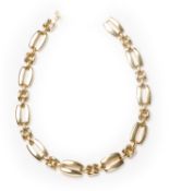 Beau collier maille tank en or jaune