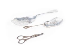 Travail XIXe - XXe - Ensemble à poisson en argent