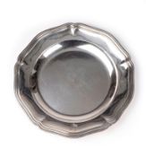 Plat de présentation rond en argent