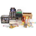 A collection of as new children's toys including tumbling blocks, Biff Bat and playing cards with