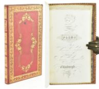 POETRY, MANUSCRIPT. 1834 POEMS ON VARIOUS SUBJECTS WRITTEN BY JAMES CARGILL, FULL RED MOROCCO