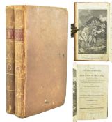DEFOE, DANIEL. 1790 THE LIFE AND ADVENTURES OF ROBINSON CRUSOE, 2VOL IN FULL CALF