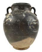 SOUTHERN SONG JIZHOU POTTERY TWIN HANDLED VASE 宋 吉州窑双系罐