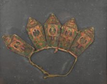 EARLY 20TH CENTURY TIBETAN CROWN OF A LAMA 二十世纪早期 喇嘛头饰