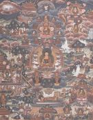 NEPAL TIBETAN SHAKYAMUNI THANGKA 尼布尔 西藏 佛祖悉加牟尼唐卡