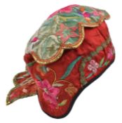 LATE QING DYNASTY SILK CHILDREN'S HAT 晚清儿童帽子