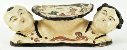 CIZHOU STONEWARE FIGURAL PILLOW 磁州彩绘枕头
