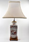 LARGE 20TH CENTURY IMARI VASE CONVERTED TO LAMP 20世纪伊万里花瓶灯座