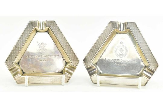 TWO GEORGE VI HALLMARKED SILVER ASHTRAYS - Image 1 of 7