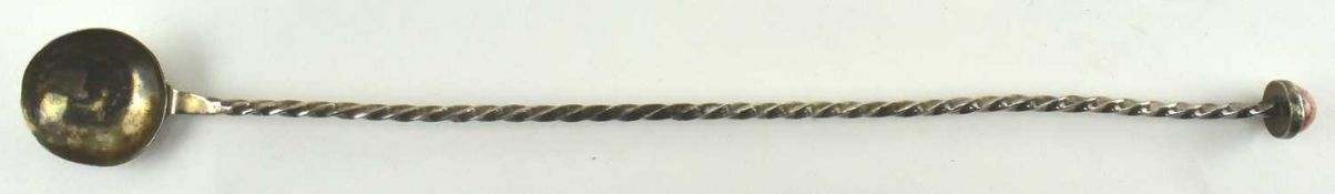 HAND-MADE SILVER TWISTED COCKTAIL STIRRER / SPOON
