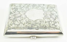 GEORGE V HALLMARKED SILVER FLORAL CHASED CIGARETTE CASES