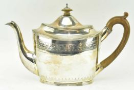 GEORGE III HALLMARKED SILVER TEAPOT