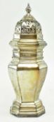 LARGE GEORGE V HALLMARK SILVER SUGAR CASTOR SIFTER