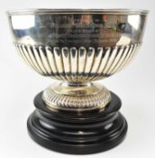 EDWARD VII HALLMARKED SILVER TROPHY BOWL WITH STAND